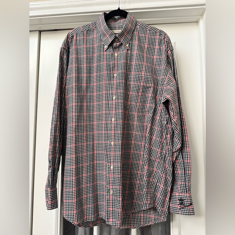 Peter Millar Southern Hills XL Gingham Plaid Button-Down Shirt